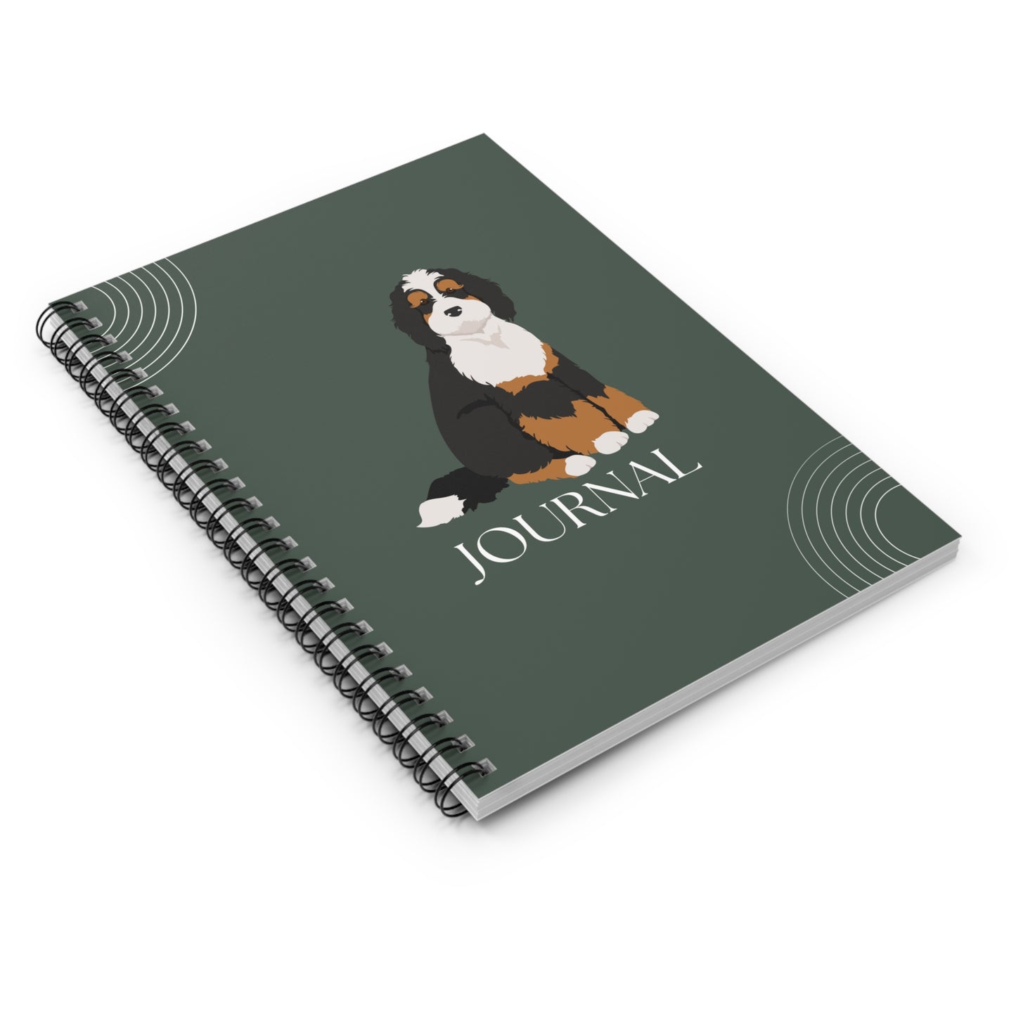 Bernedoodle College Ruled Spiral Notebook