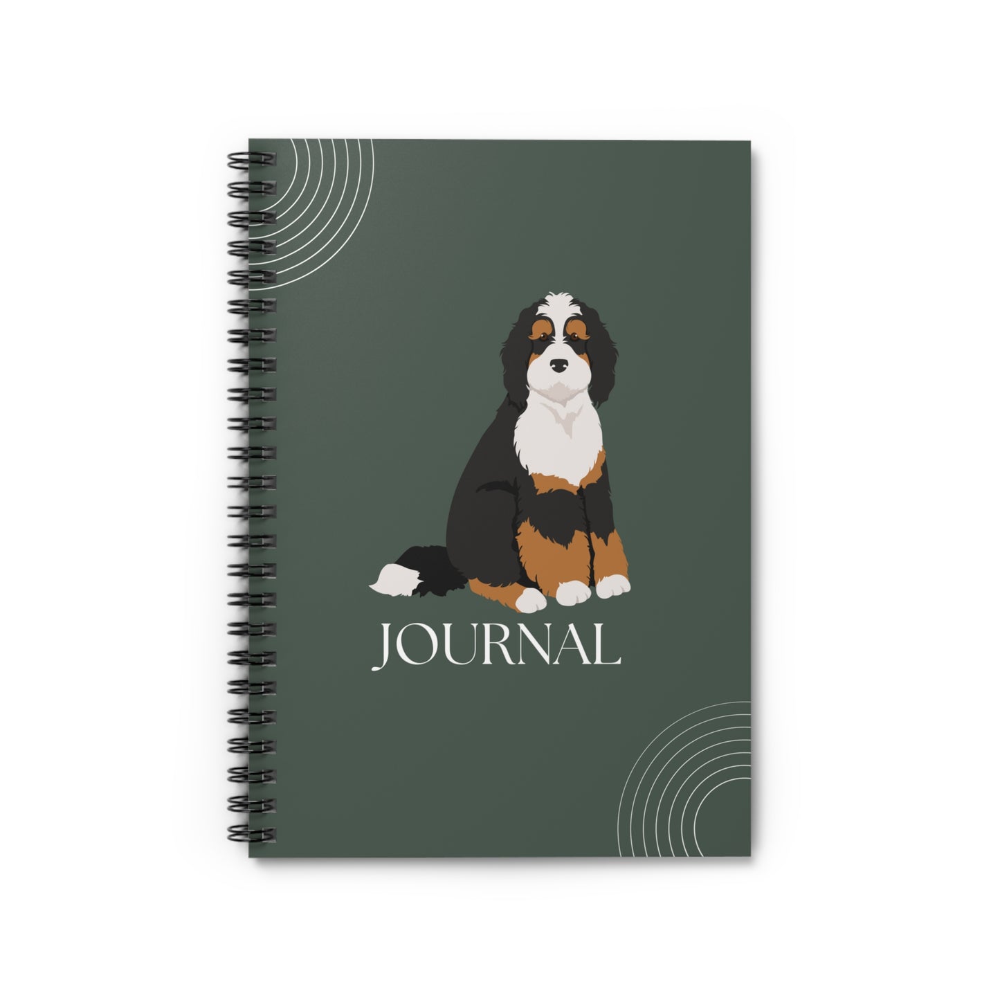 Bernedoodle College Ruled Spiral Notebook