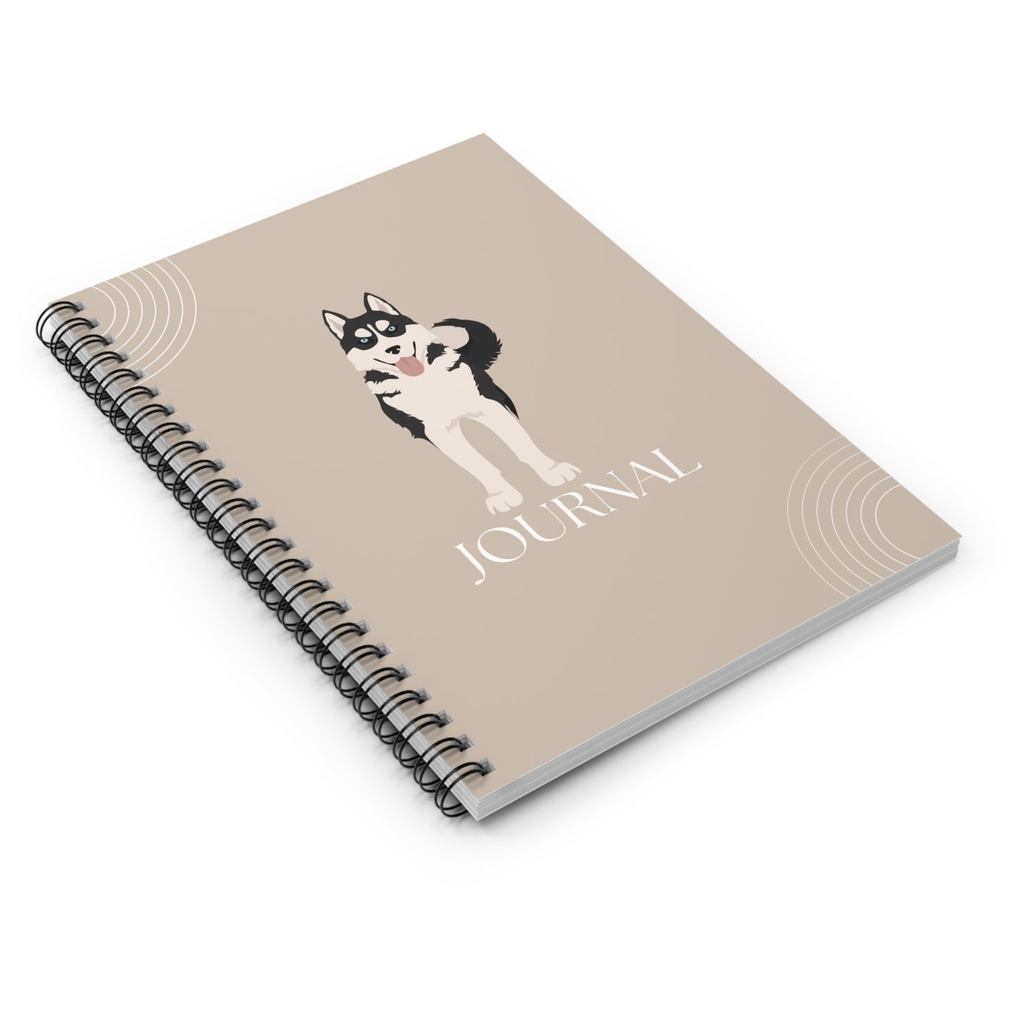 Siberian Husky College Ruled Spiral Notebook