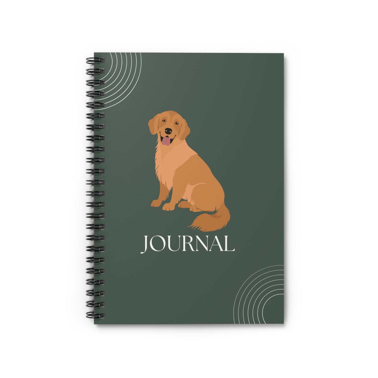 Golden Retriever College Ruled Spiral Notebook