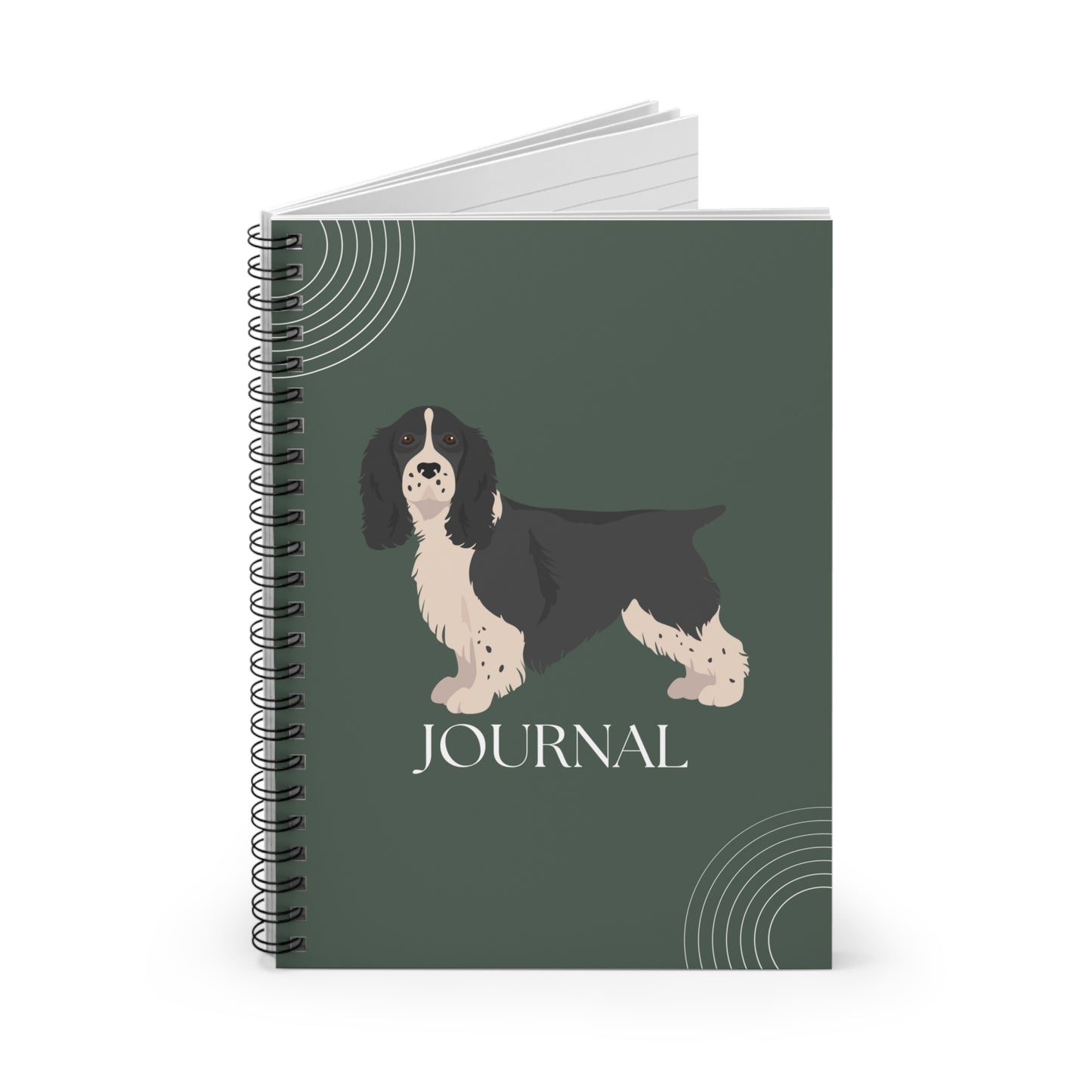 English Springer Spaniel College Ruled Spiral Notebook