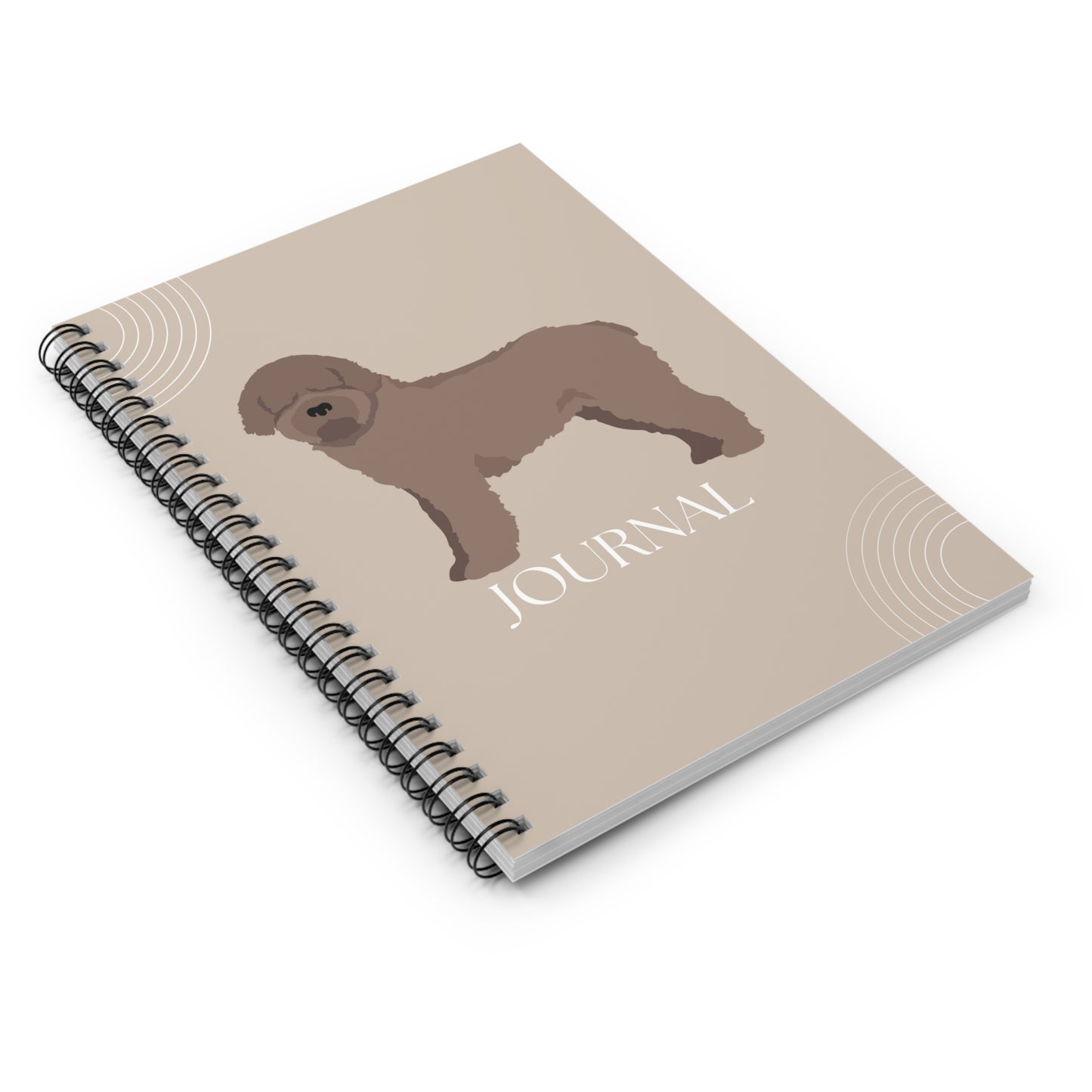 Spanish Water Dog College Ruled Spiral Notebook