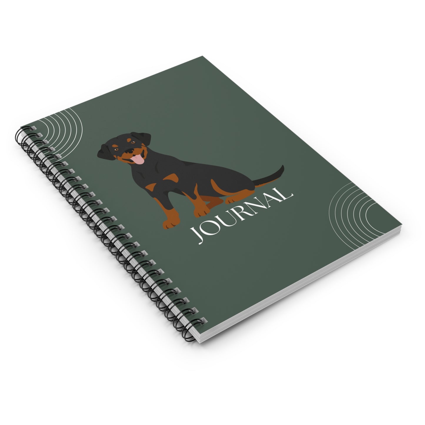 Rottweiler College Ruled Spiral Notebook