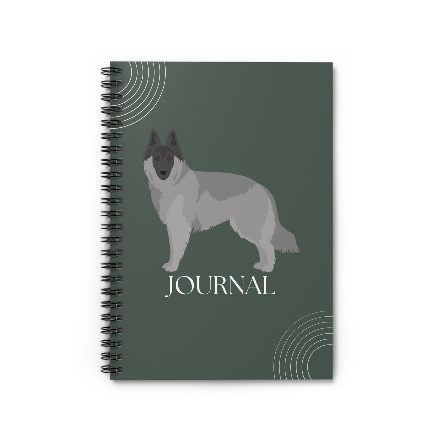 Belgian Sheepdog College Ruled Spiral Notebook