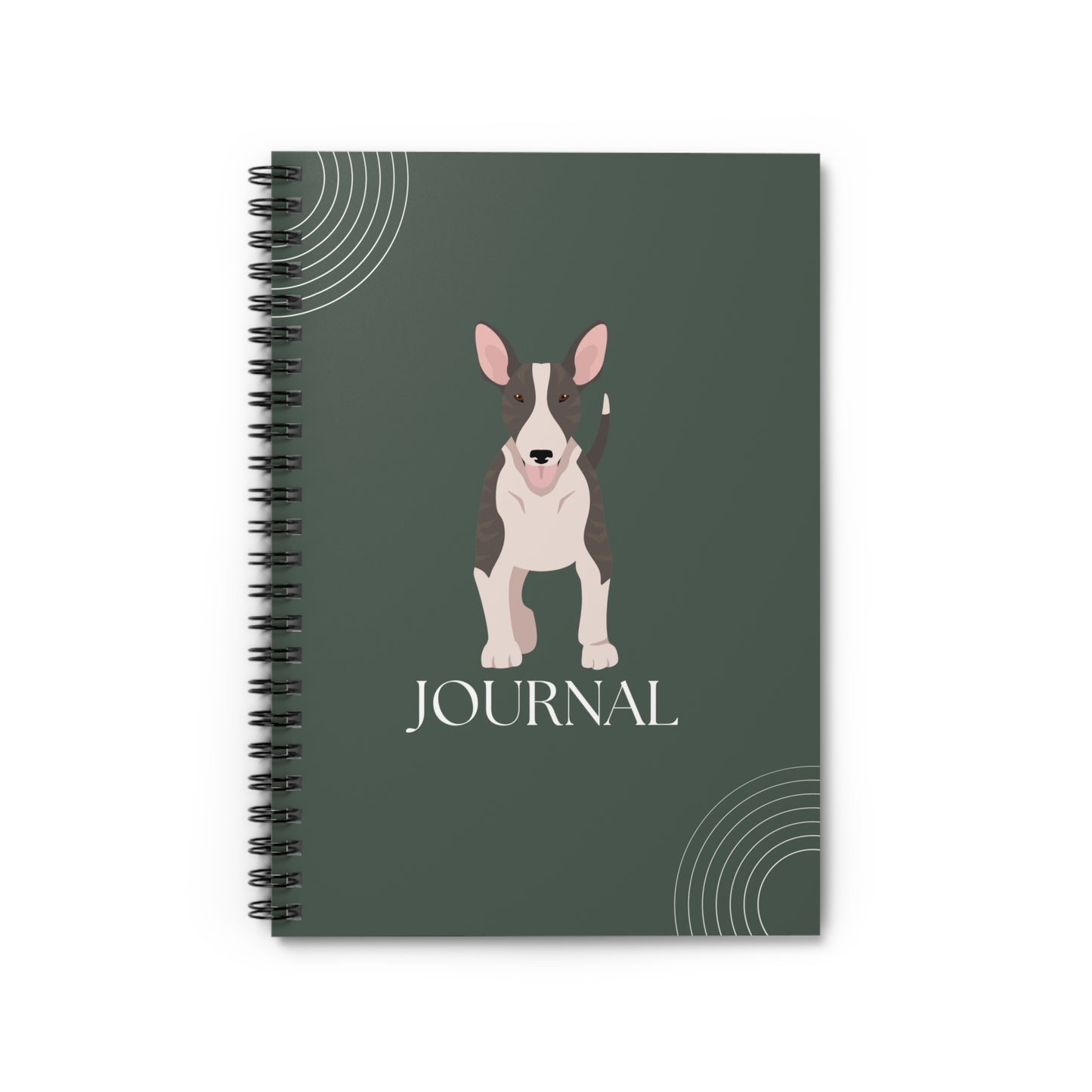 Bull Terrier College Ruled Spiral Notebook