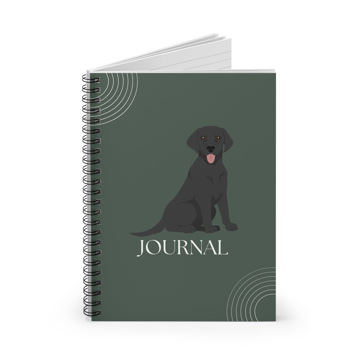 Flat-Coated Retriever College Ruled Spiral Notebook