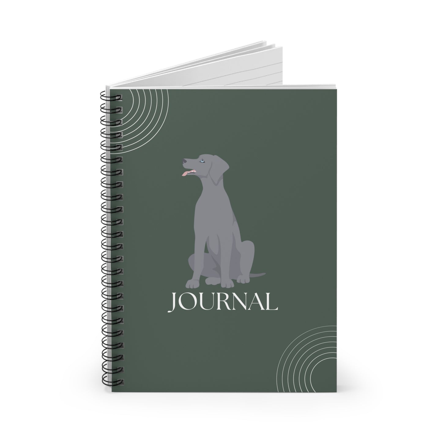 Weimaraner College Ruled Spiral Notebook