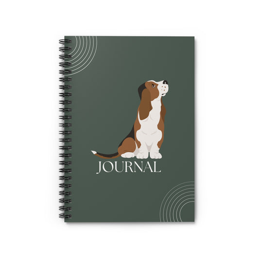 Basset Hound College Ruled Spiral Notebook