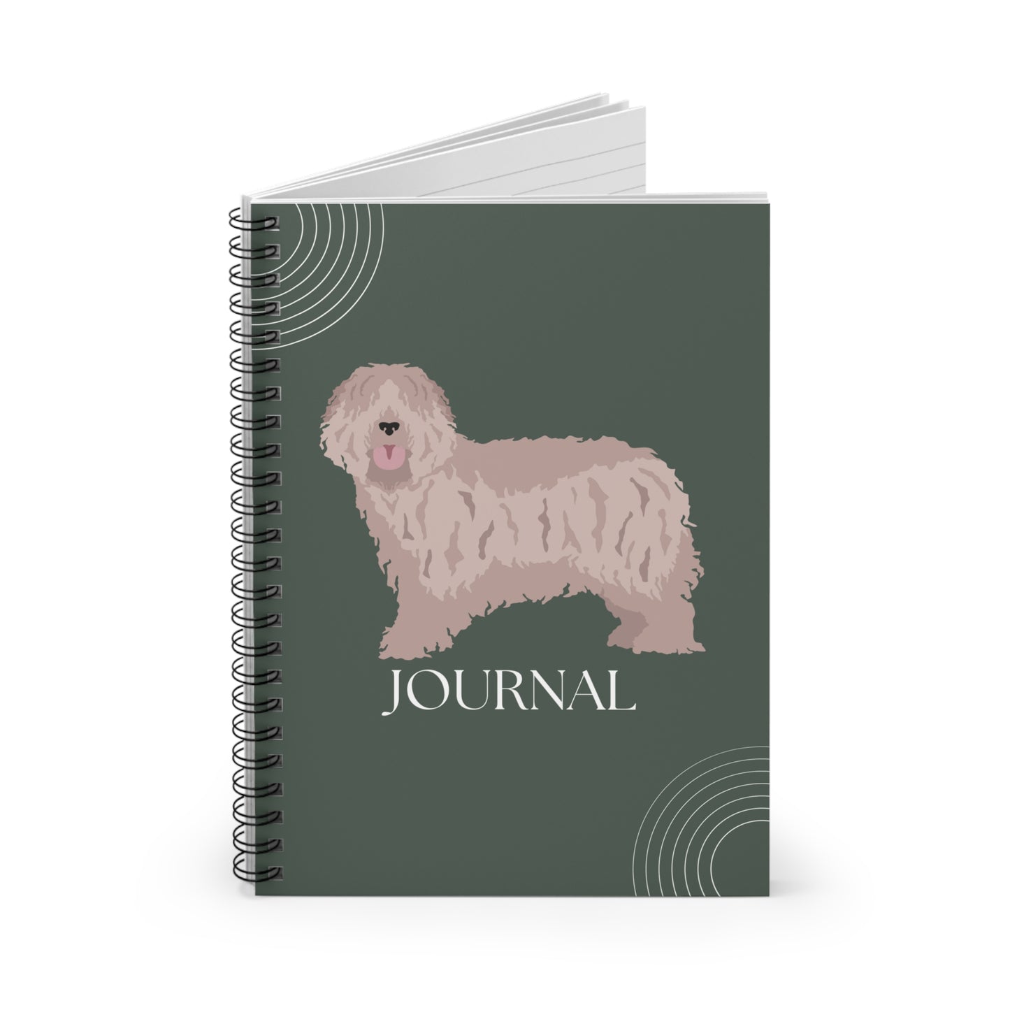 Bergamasco Sheepdog College Ruled Spiral Notebook