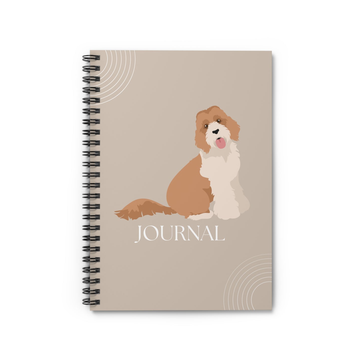 Standard Labradoodle College Ruled Spiral Notebook