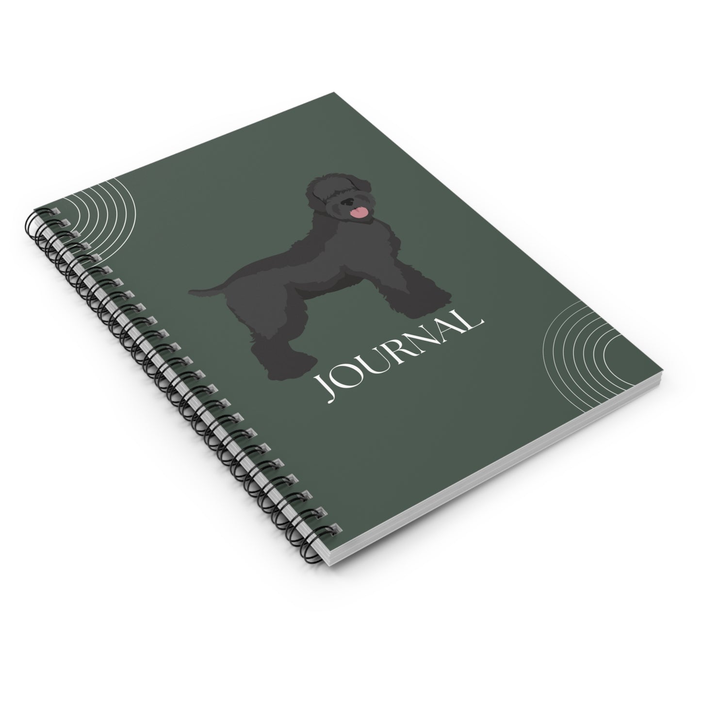 Black Russian Terrier College Ruled Spiral Notebook