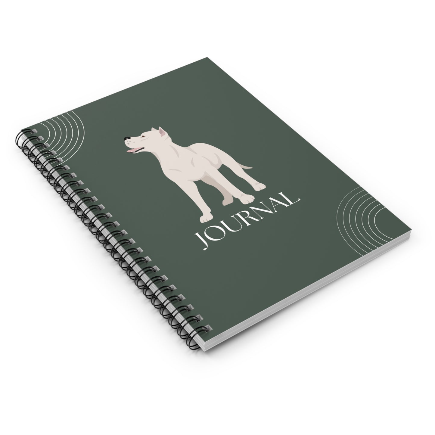 Dogo Argentino College Ruled Spiral Notebook