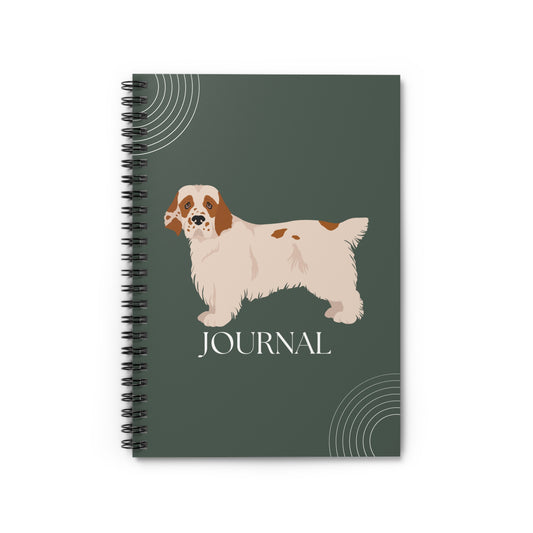 Clumber Spaniel College Ruled Spiral Notebook