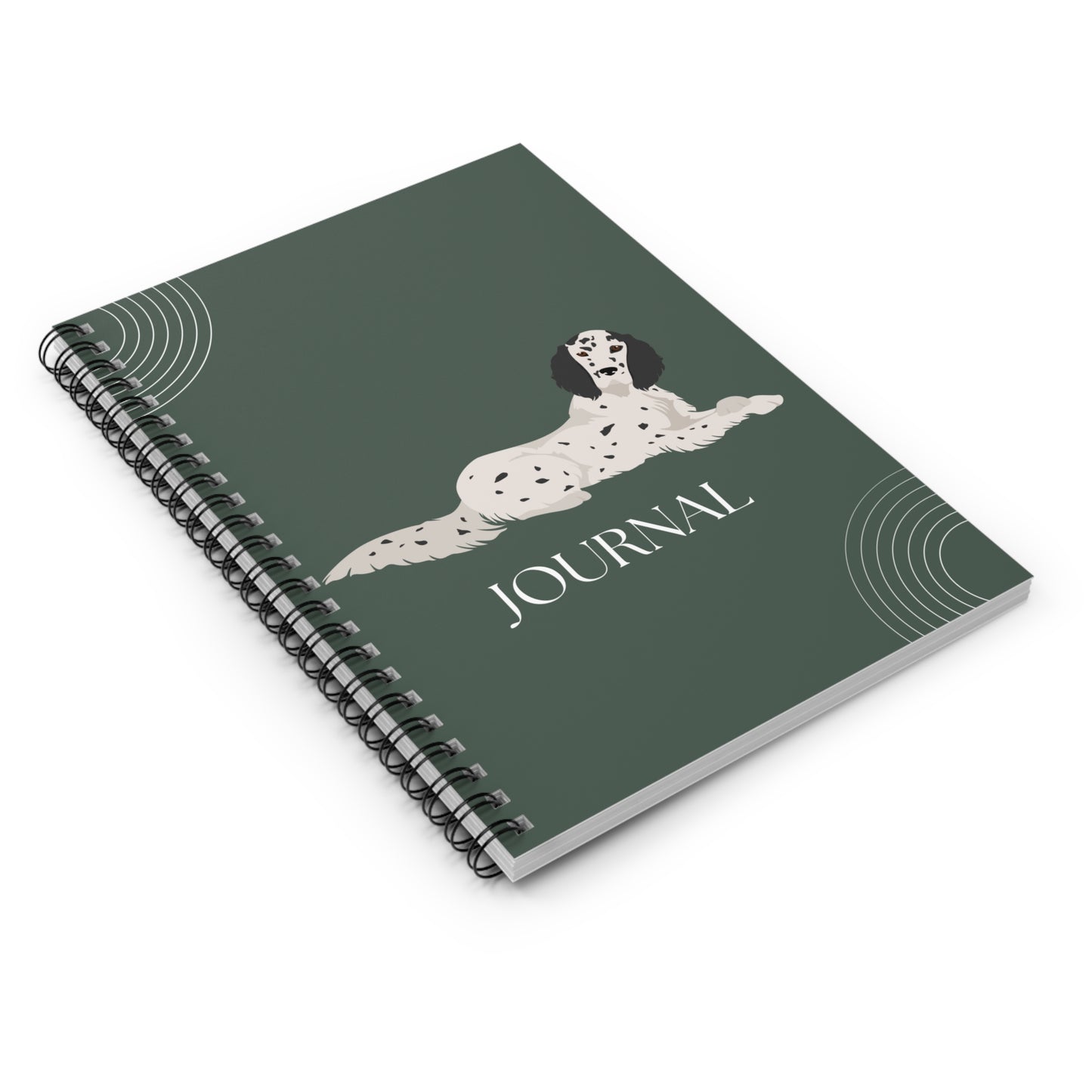 English Setter College Ruled Spiral Notebook