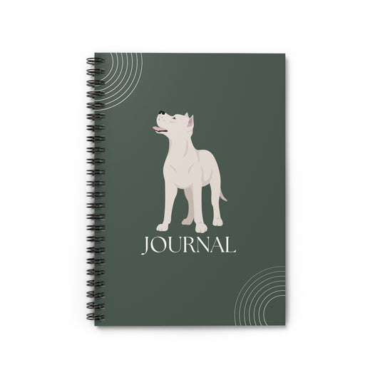 Dogo Argentino College Ruled Spiral Notebook