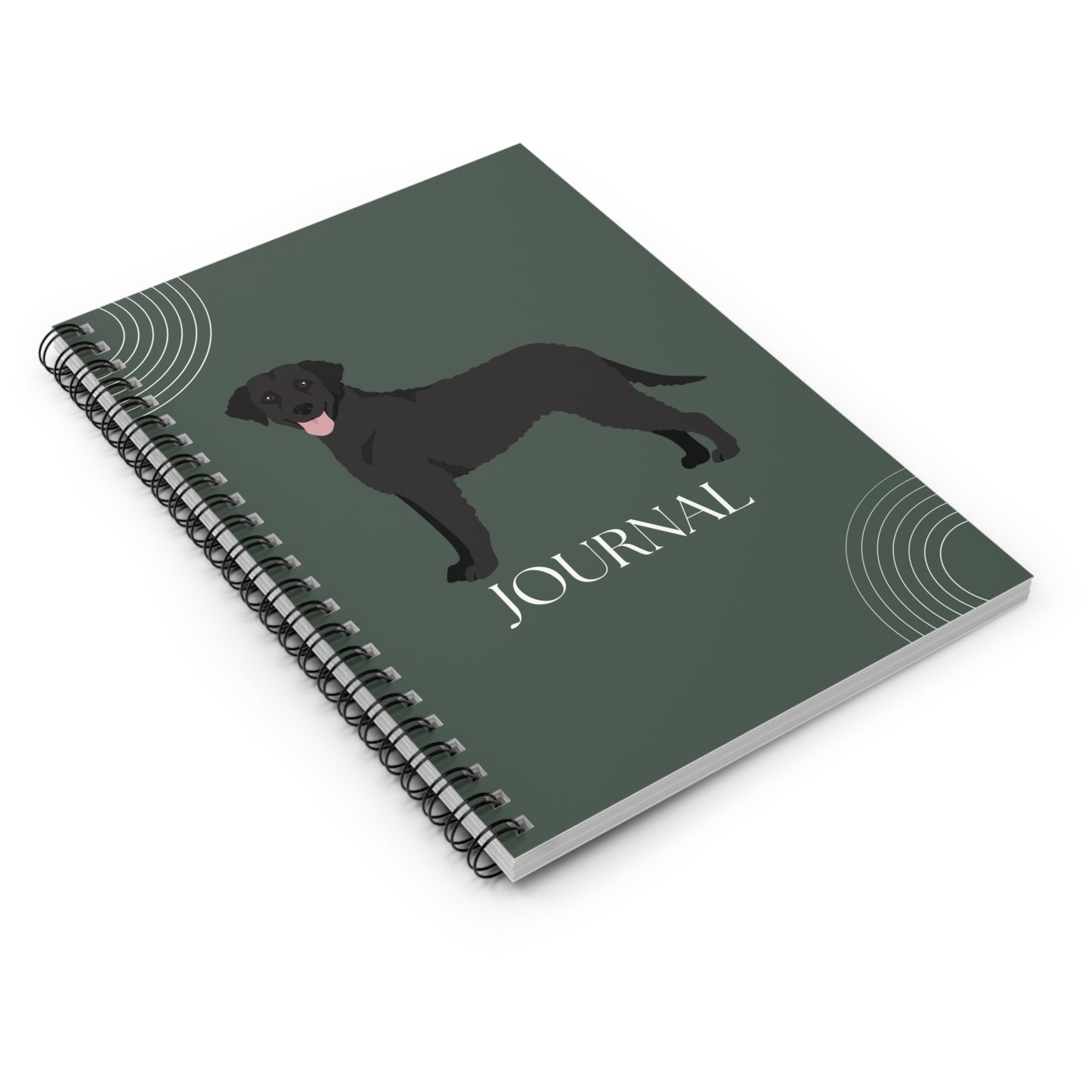 Curly-Coated Retriever College Ruled Spiral Notebook