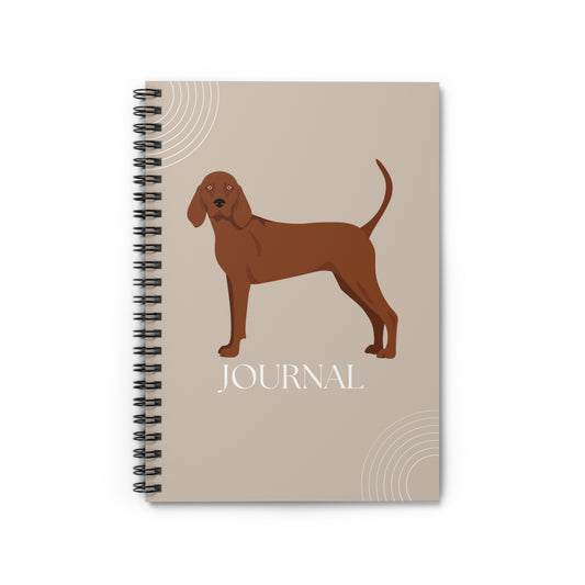 Redbone Coonhound College Ruled Spiral Notebook