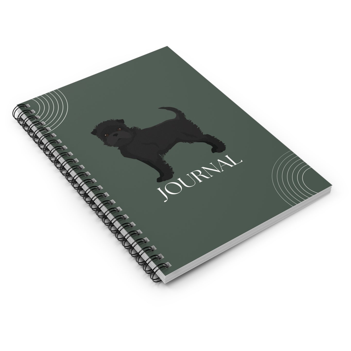 Affenpinscher College Ruled Spiral Notebook