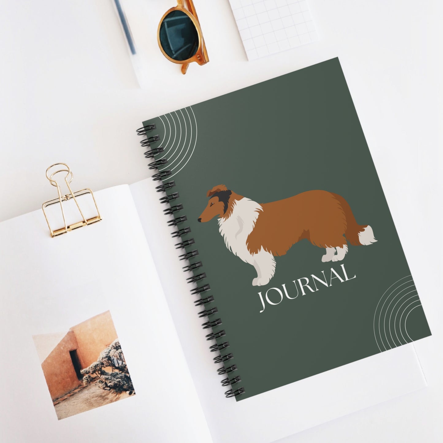 Collie College Ruled Spiral Notebook