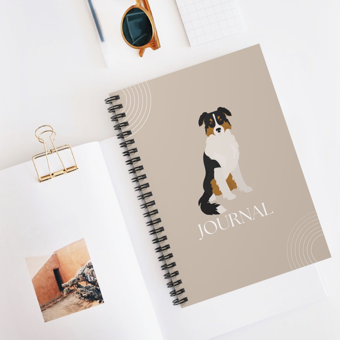 Australian Shepherd College Ruled Spiral Notebook