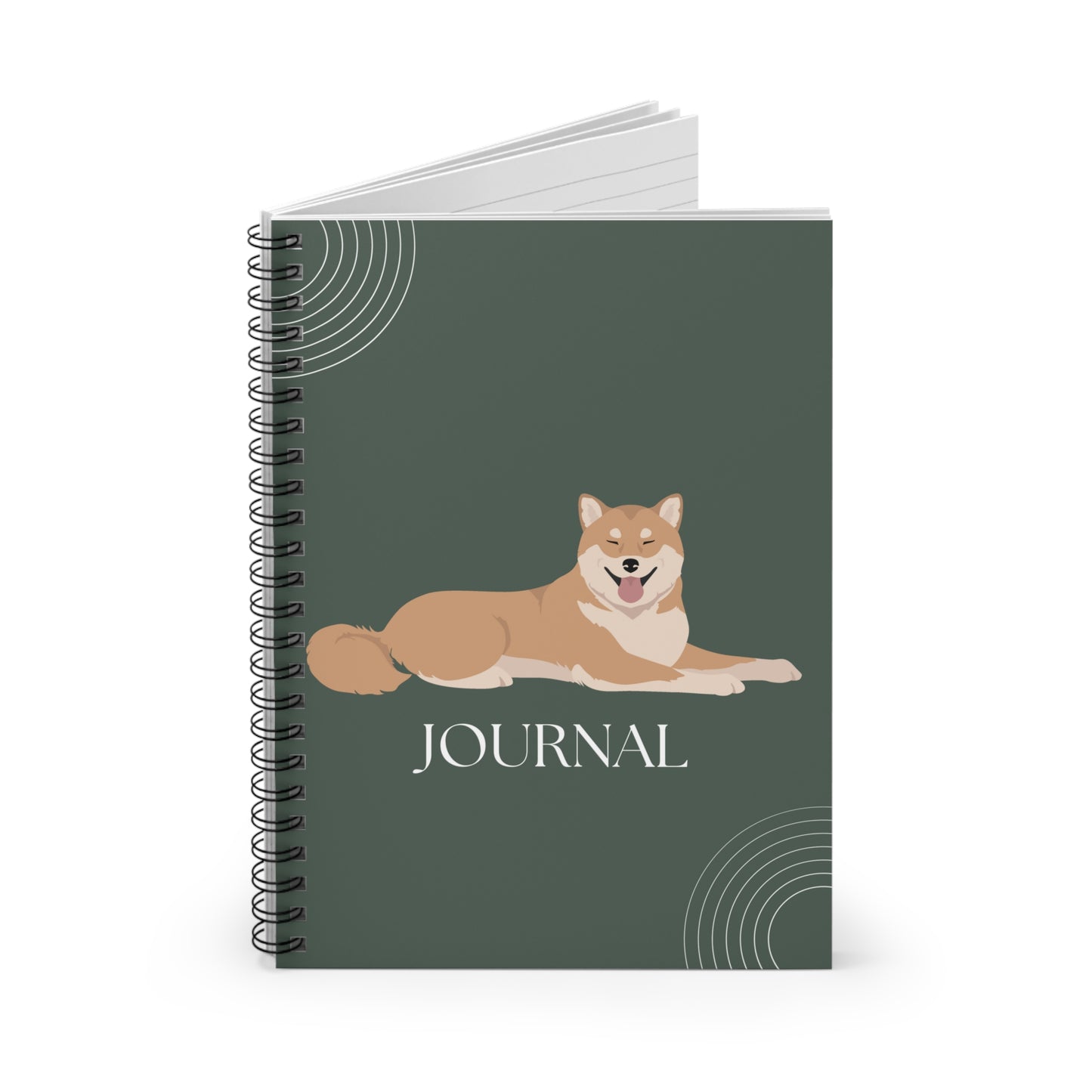 Shiba Inu College Ruled Spiral Notebook