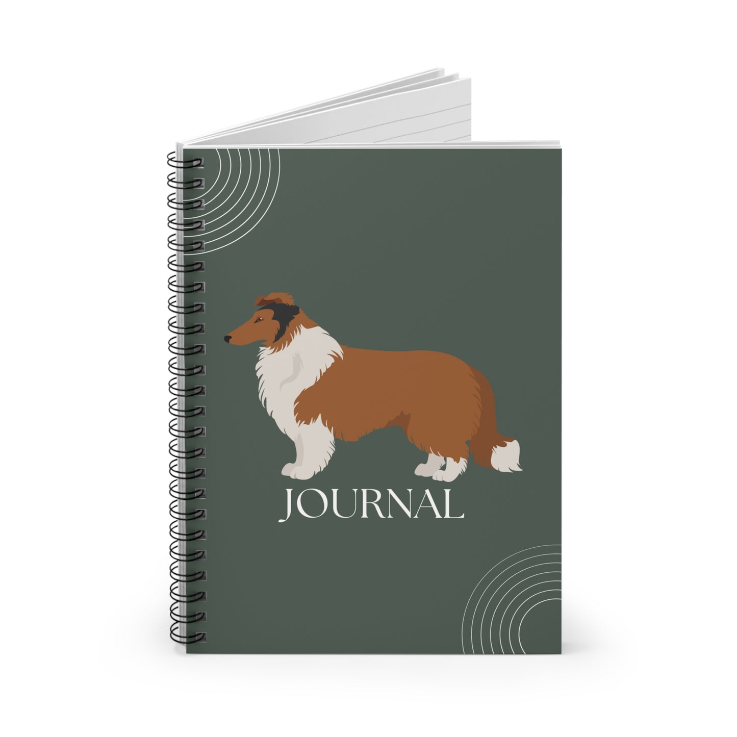 Collie College Ruled Spiral Notebook