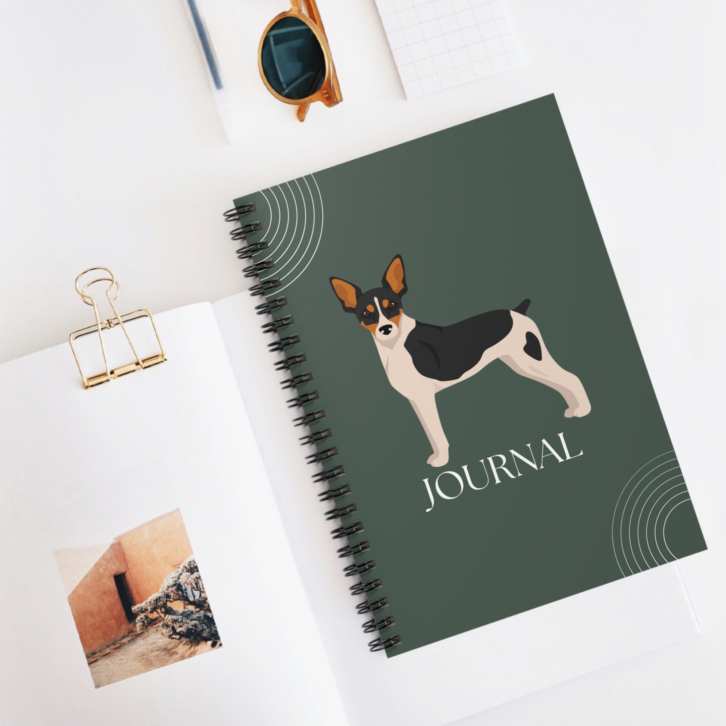 Rat Terrier College Ruled Spiral Notebook