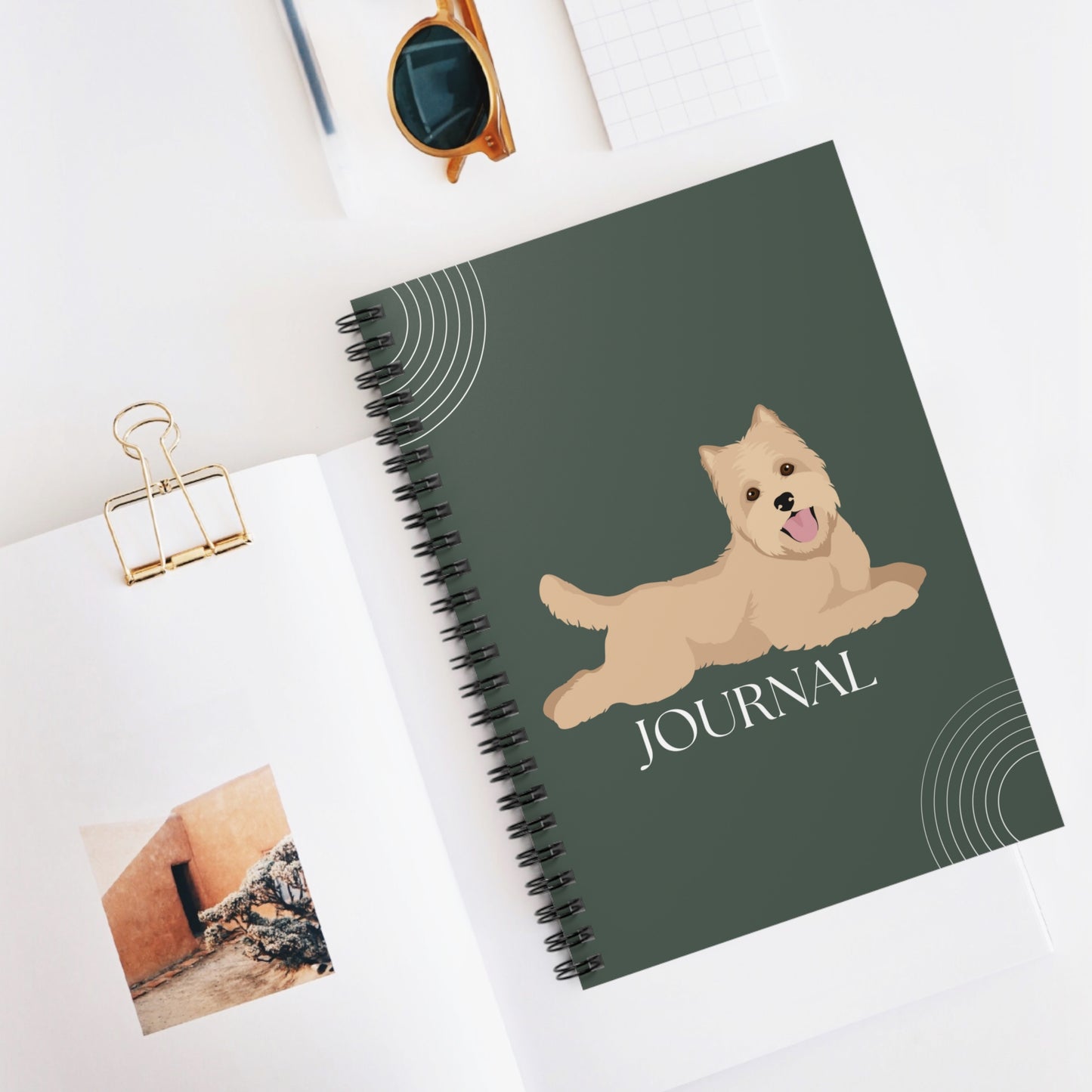 Cairn Terrier College Ruled Spiral Notebook