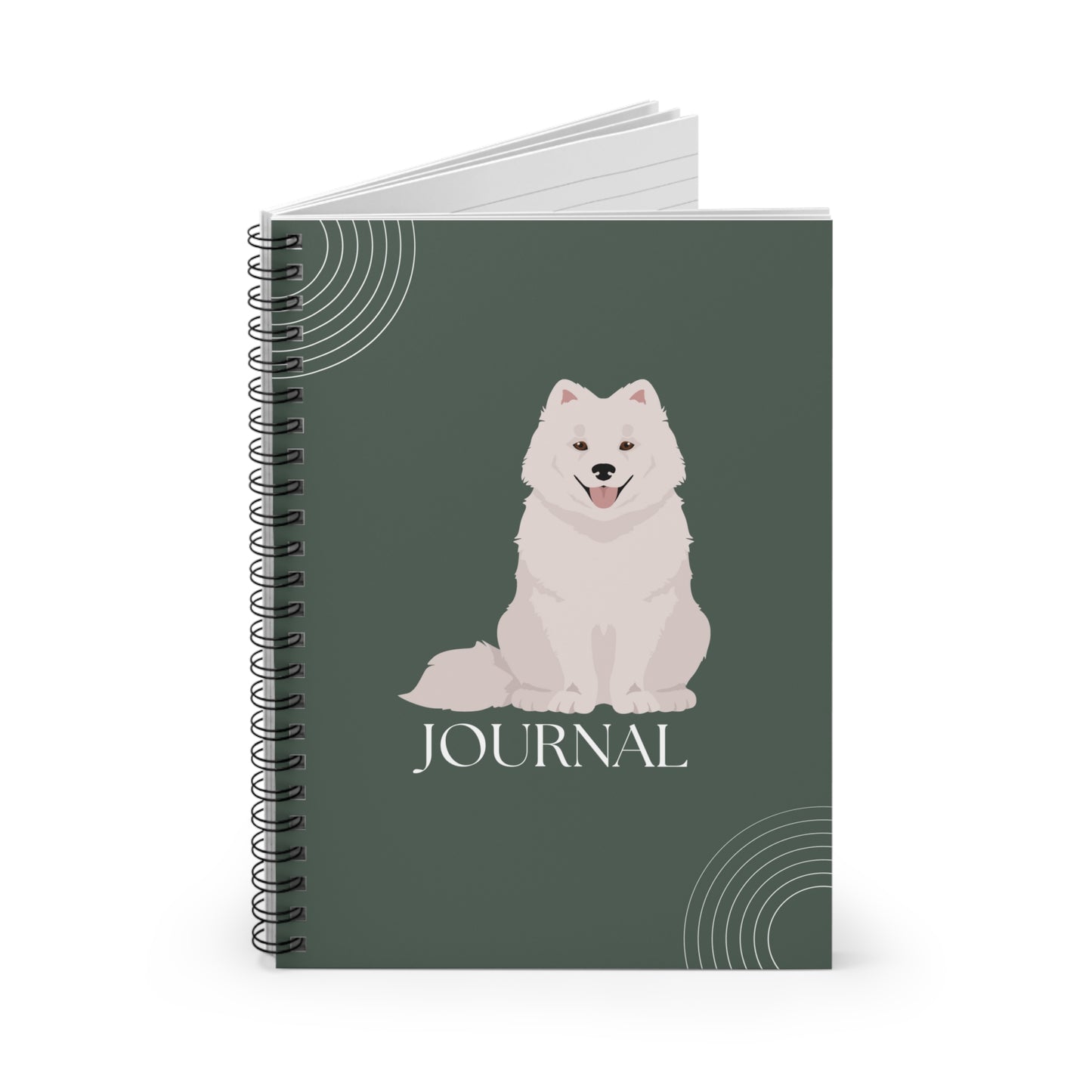 Samoyed College Ruled Spiral Notebook