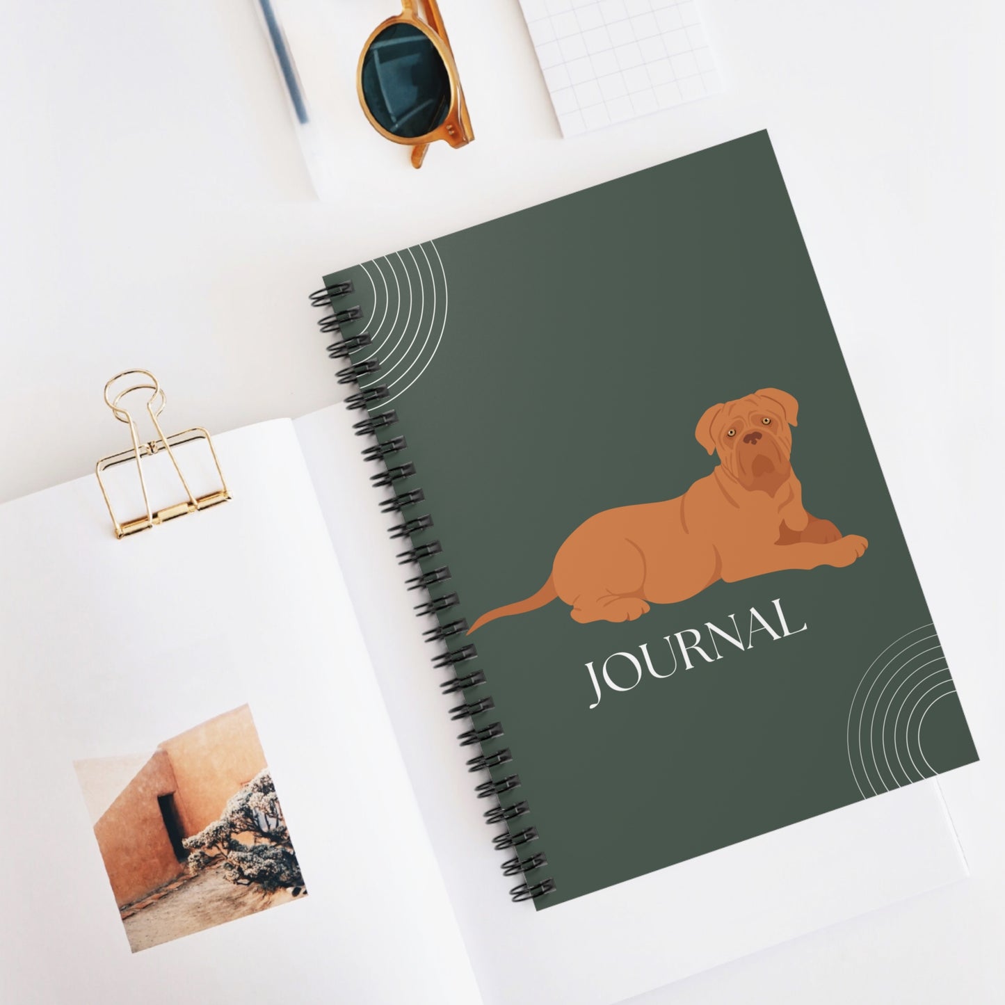 Dogue de Bordeaux College Ruled Spiral Notebook