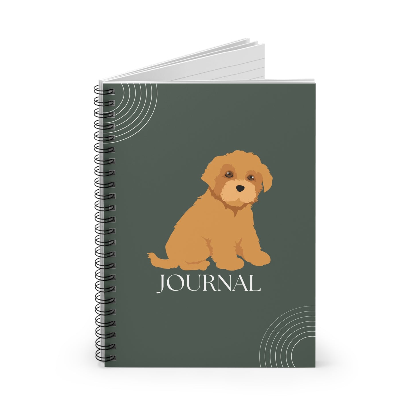 Mini Labradoodle College Ruled Spiral Notebook