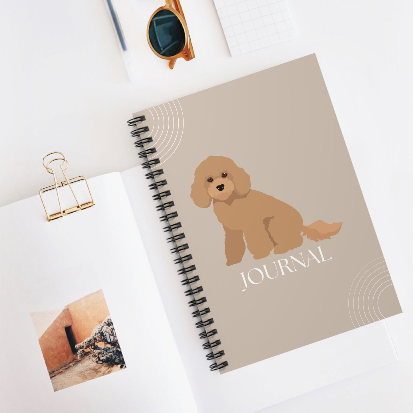 Toy Poodle College Ruled Spiral Notebook