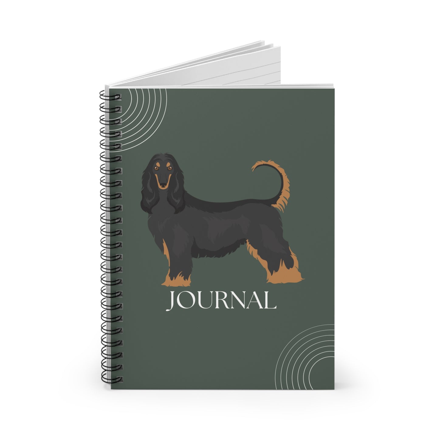 Afghan Hound College Ruled Spiral Notebook