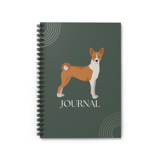 Basenji College Ruled Spiral Notebook