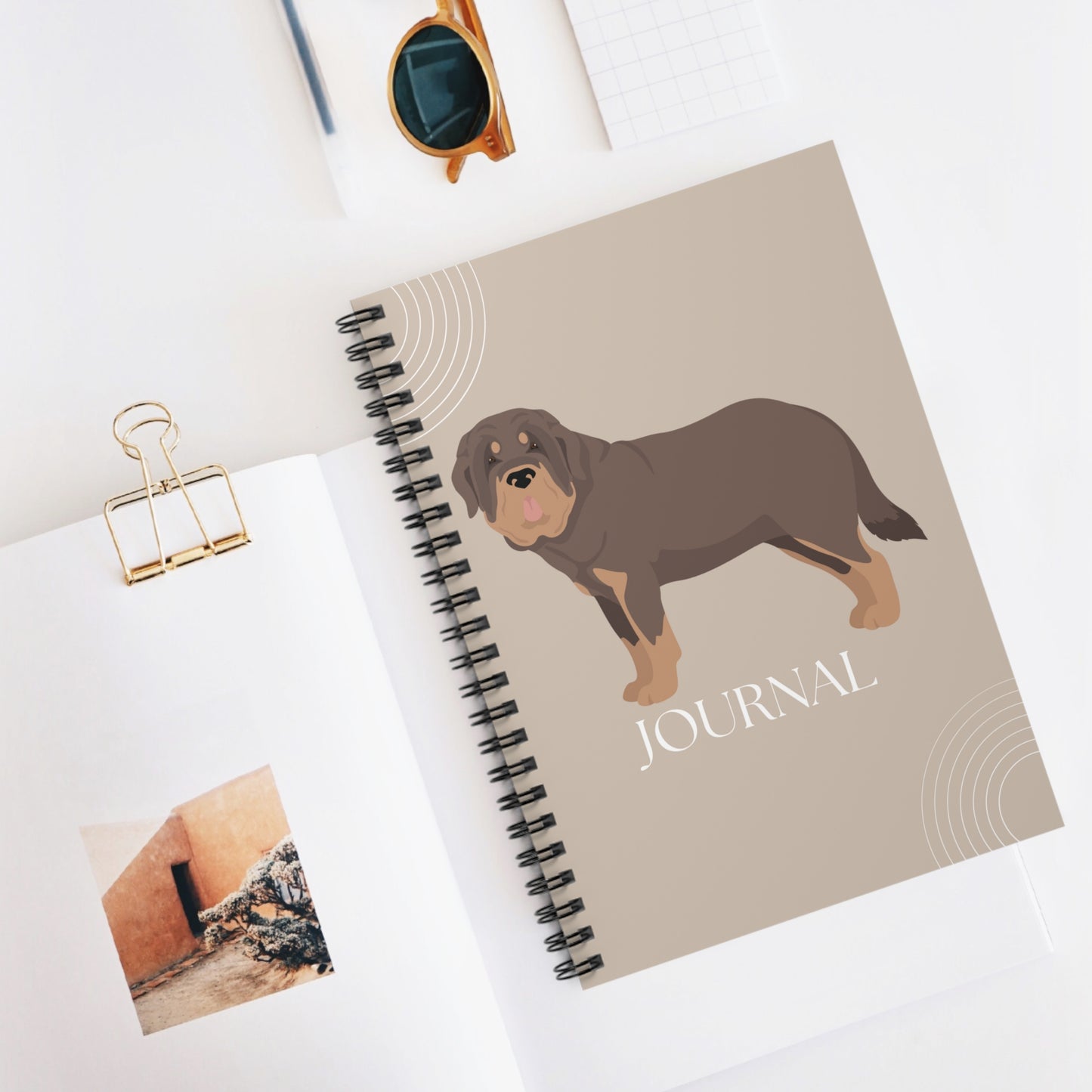 Spanish Mastiff College Ruled Spiral Notebook