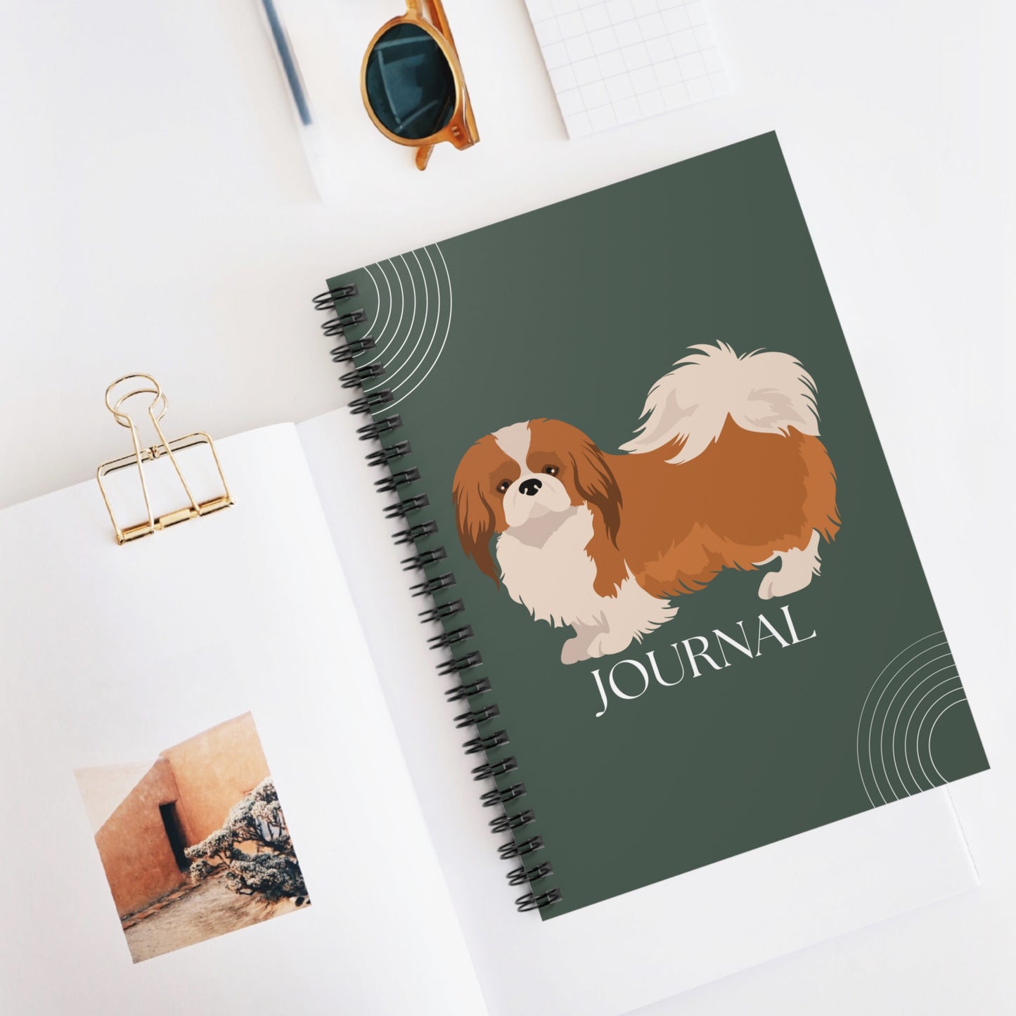 English Toy Spaniel College Ruled Spiral Notebook