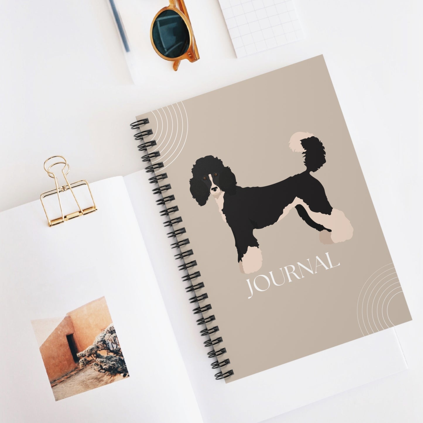 Standard Poodle College Ruled Spiral Notebook