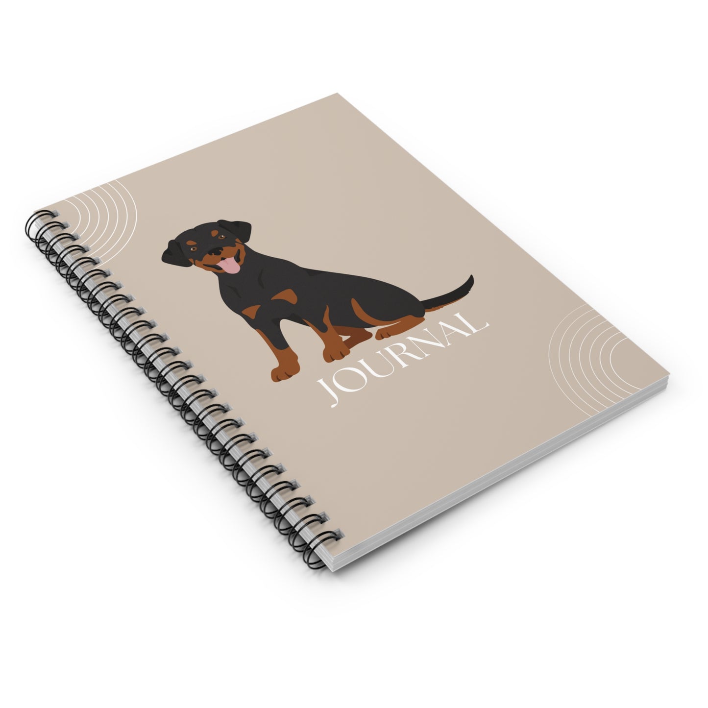 Rottweiler College Ruled Spiral Notebook