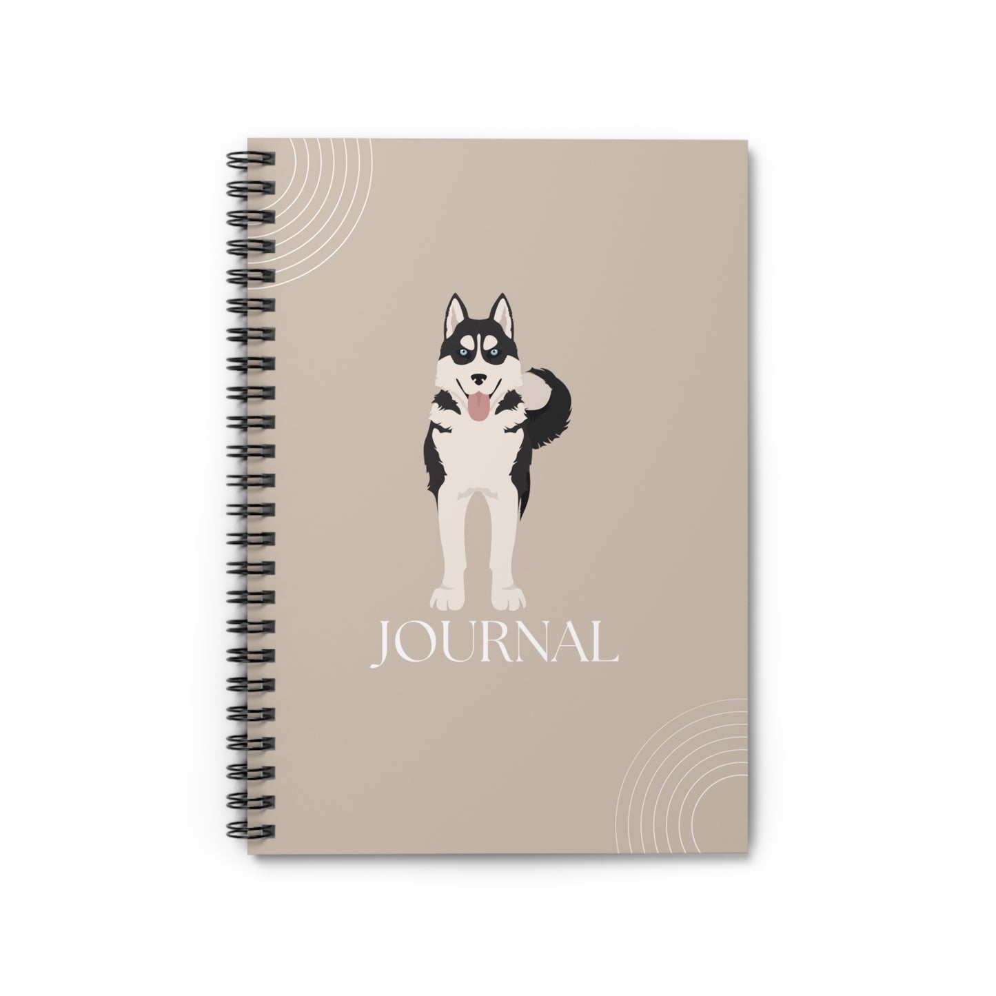 Siberian Husky College Ruled Spiral Notebook