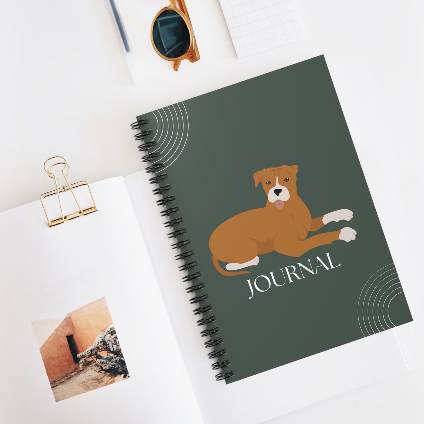 American Staffordshire Terrier College Ruled Spiral Notebook