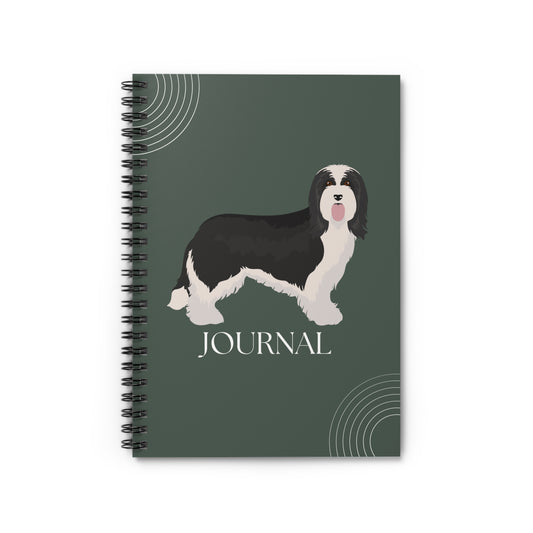 Bearded Collie College Ruled Spiral Notebook