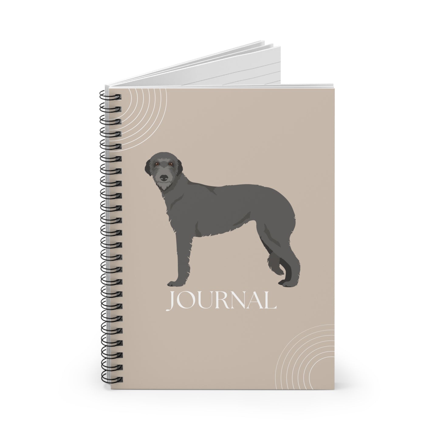 Scottish Deerhound College Ruled Spiral Notebook