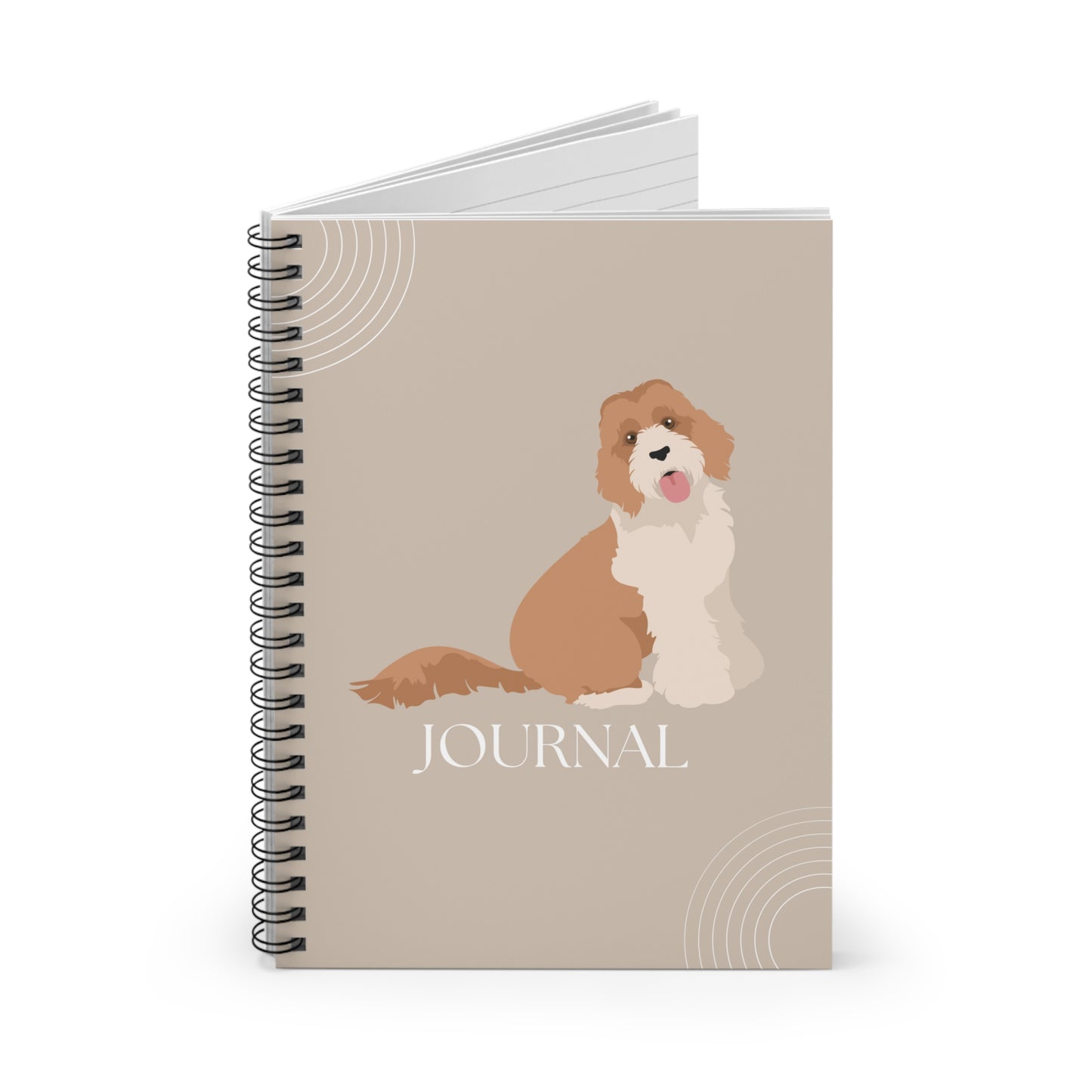 Standard Labradoodle College Ruled Spiral Notebook