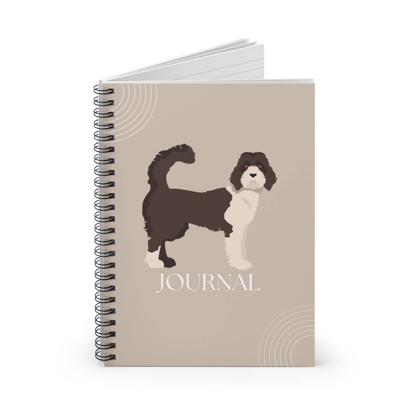 Standard Labradoodle College Ruled Spiral Notebook