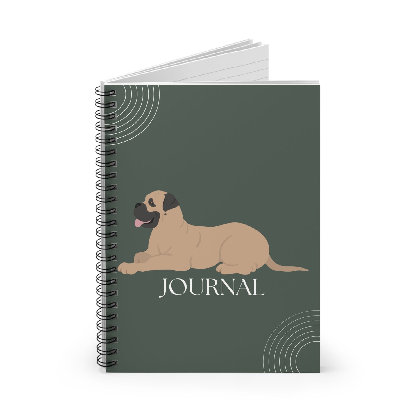 Bullmastiff College Ruled Spiral Notebook