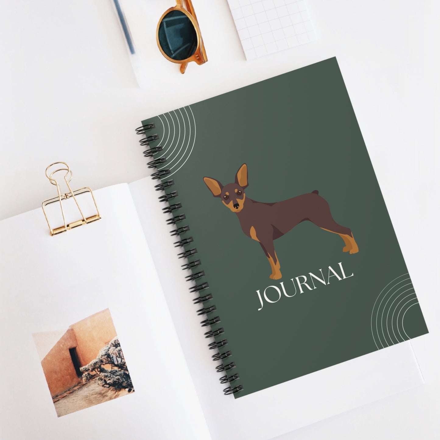 Miniature Pinscher College Ruled Spiral Notebook