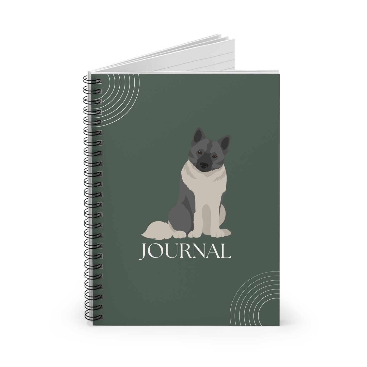 Norwegian Elkhound College Ruled Spiral Notebook