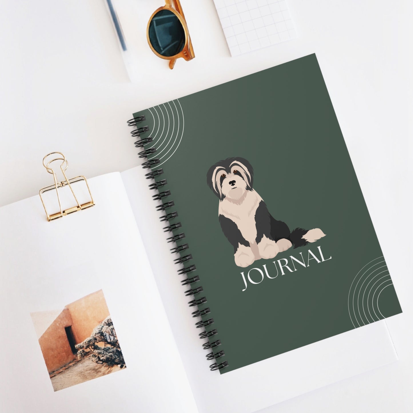 Tibetan Terrier College Ruled Spiral Notebook