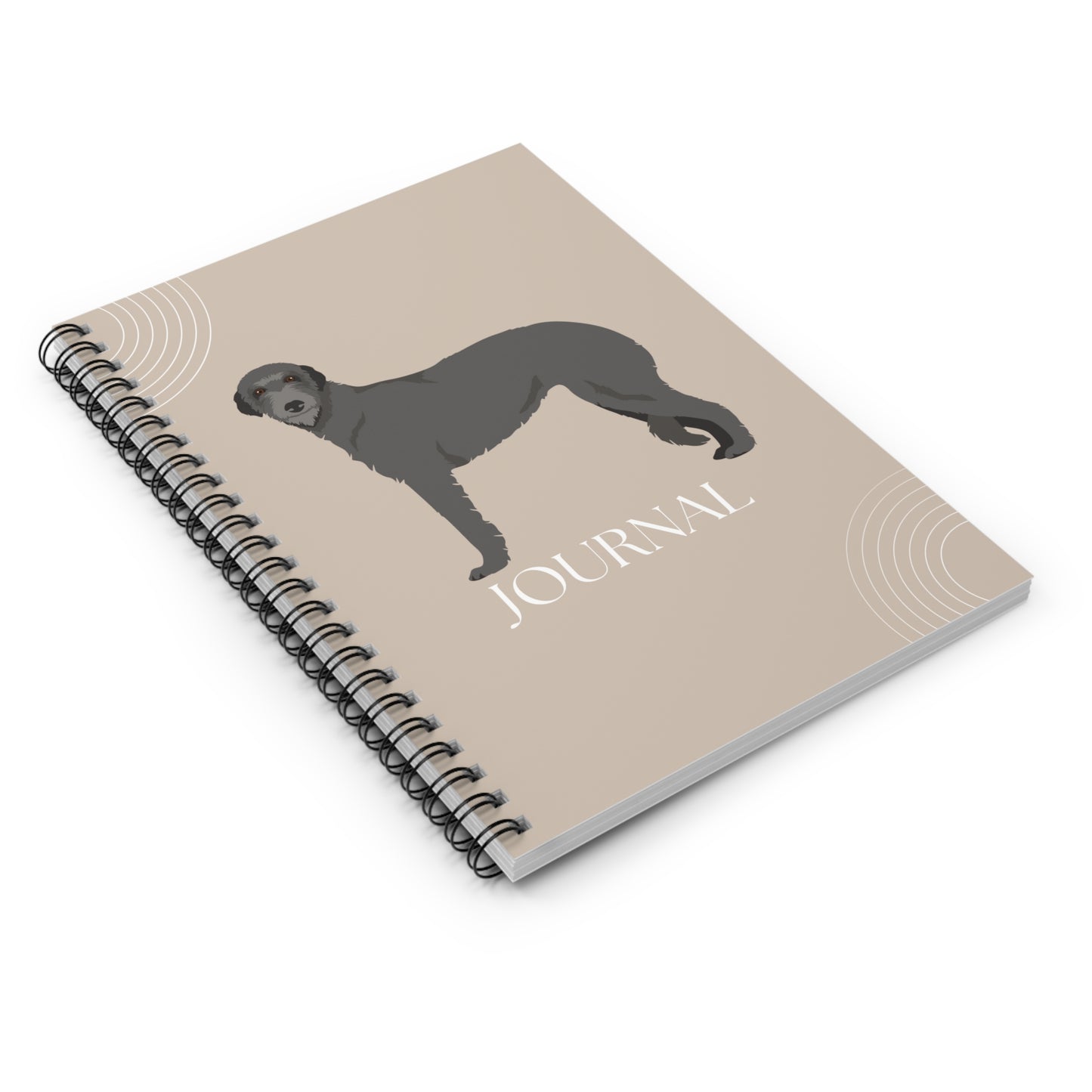 Scottish Deerhound College Ruled Spiral Notebook