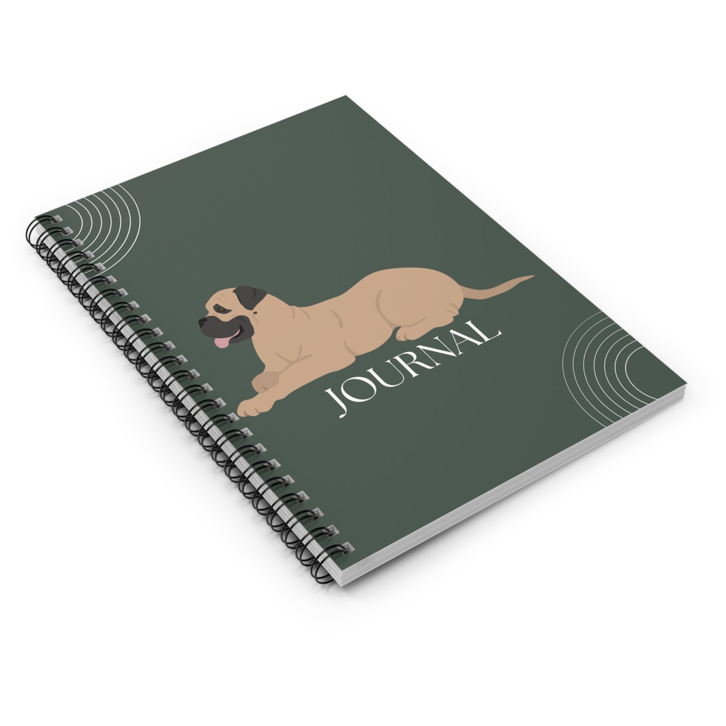 Bullmastiff College Ruled Spiral Notebook